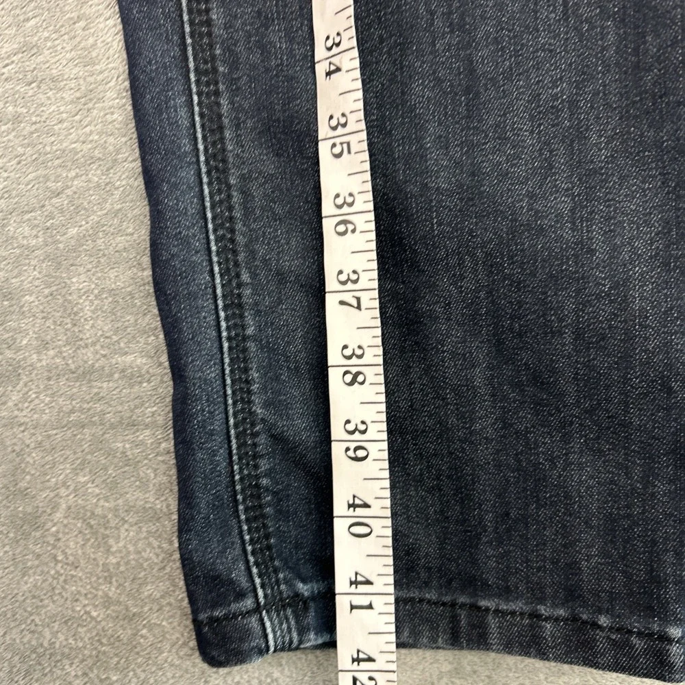 21 MEN Men's 34 X 32 Dark Blue Jeans Denim Pants 5 Pockets Slim Straight Retro